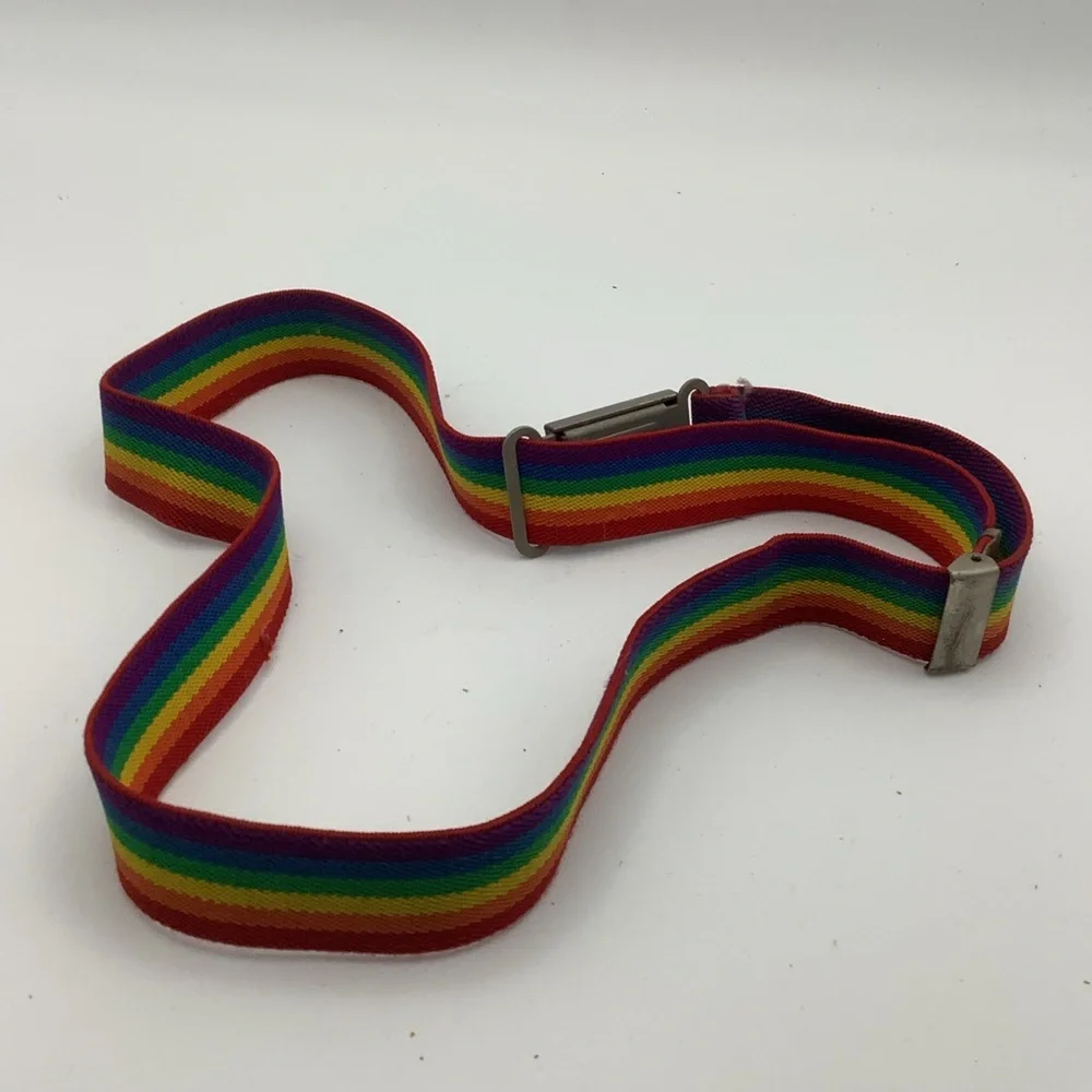 Vintage Child’s Blue Smurf Fabric Rainbow Belt